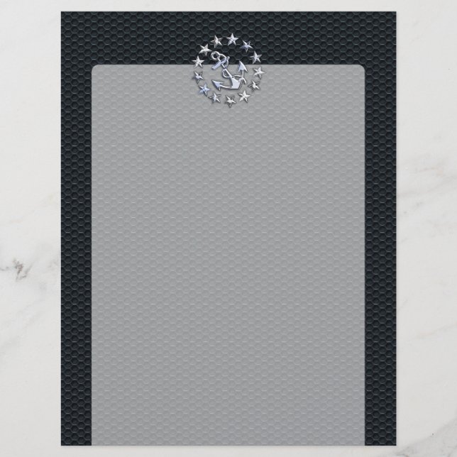 Nautical Yacht Flag Chrome Ensign on Grille Print (Voorkant)