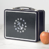 Nautical Yacht Flag Chrome Ensign on Grille Print (In situ)