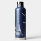 Nautical Yacht Scene Waterfles (Links)