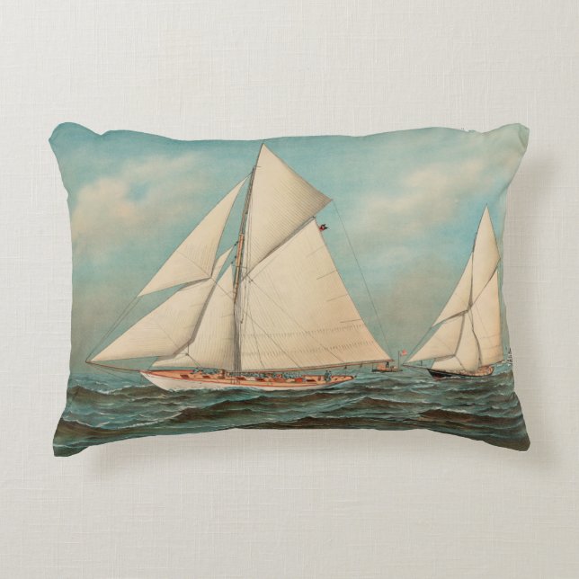 Nautical  Yachts Racing #1 Accent Kussen (Voorkant)