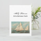 Nautical  Yachts Racing #1 Birthday Kaart (Staand voorkant)