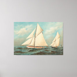 Nautical  Yachts Racing #1 Canvas Afdruk