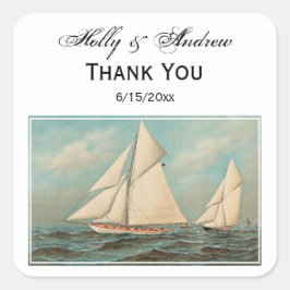 Nautical  Yachts Racing #1 Gift Label Seal