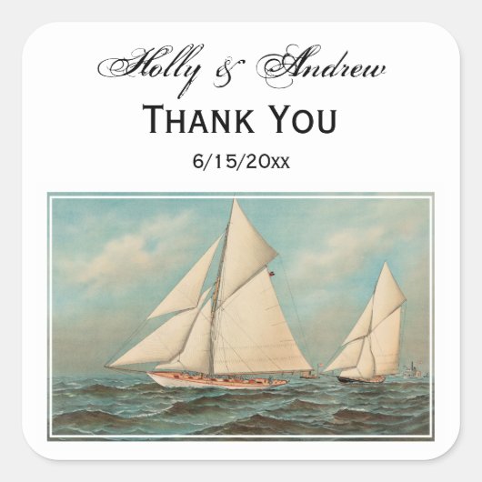 Nautical  Yachts Racing #1 Gift Label Seal (Voorkant)