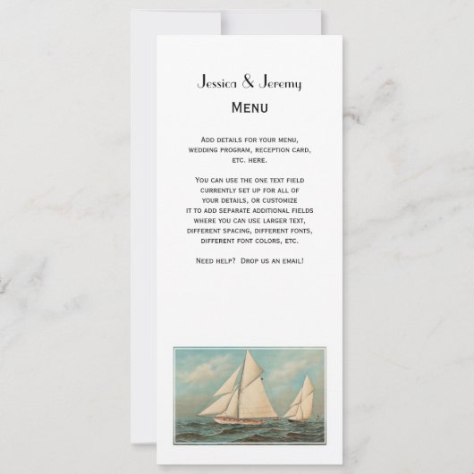 Nautical  Yachts Racing #1 Kaart (Achterkant)