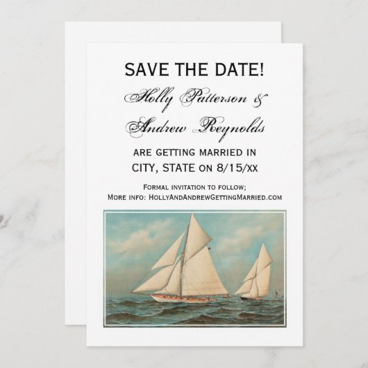 Nautical  Yachts Racing #1 Sparen de Datum Kaart (Voorkant / Achterkant)