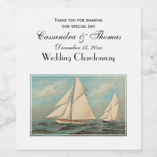 Nautical  Yachts Racing #1 Wijn Etiket (Enkel label)