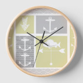 Nautical Yellow and Grey Anchor Fish Weather Vane (Voorkant)