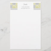 Nautical Yellow and Grey Anchor Fish Weather Vane Briefpapier (Voorkant)