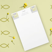 Nautical Yellow and Grey Anchor Fish Weather Vane Briefpapier