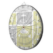 Nautical Yellow and Grey Anchor Fish Weather Vane Dartbord (Voorkant Rechts)