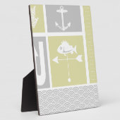 Nautical Yellow and Grey Anchor Fish Weather Vane Fotoplaat (Zijkant)