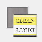 Nautical Yellow Dishwasher Dirty Clean Magneet (Voorkant / Achterkant)