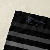 Nautical Zee Anchor Jouw naam of Boat Black Strandlaken (In situ)