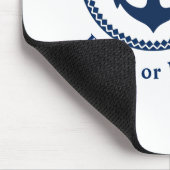 Nautical Zee Anchor Your Boat of Name Navy Blue Muismat (Hoek)