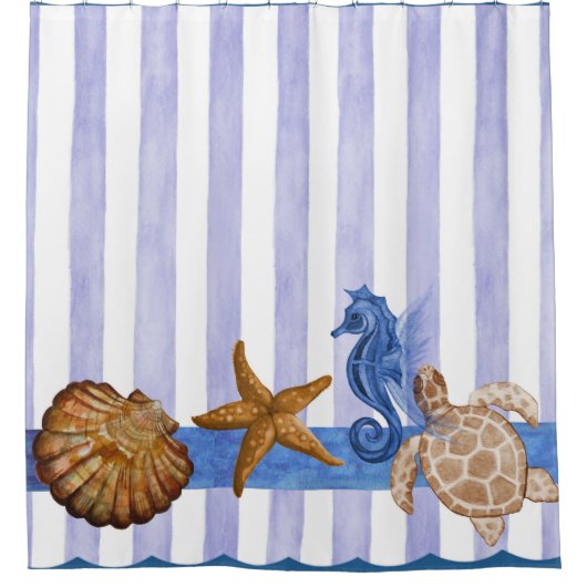 Nautical Zee Creaters Shower Curtain Douchegordijn (Voorkant)