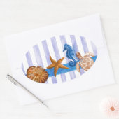 Nautical Zee Creats Ovale Sticker (Envelop)