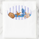 Nautical Zee Creats Ovale Sticker (Tas)