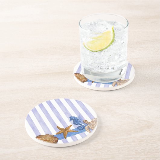 Nautical Zee Creats Zandsteen Onderzetter (Zijkant)