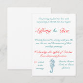 Nautical Zee Invite Kaart (Voorkant / Achterkant)