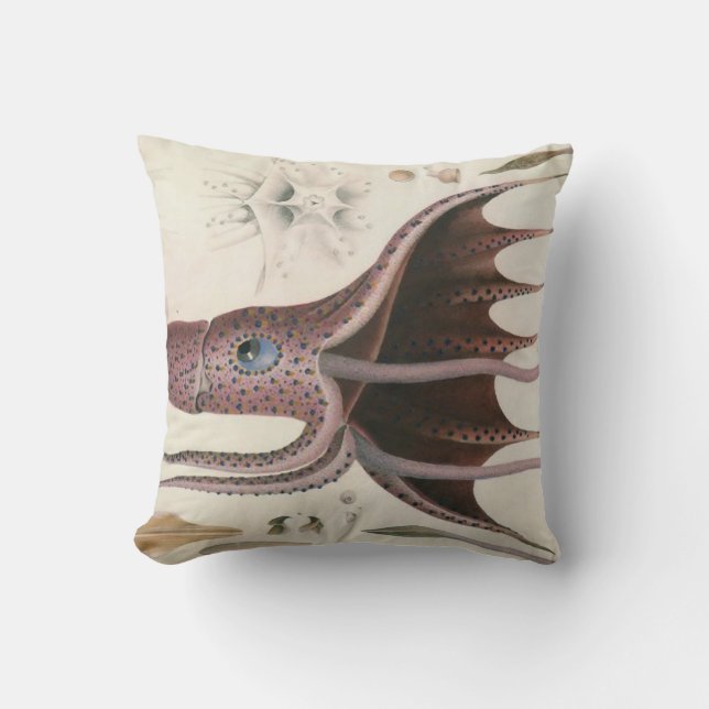 Nautical/Zee Life/Squid/Octopus 20-inch Pillow Kussen (Voorkant)