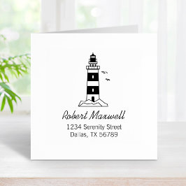 Nautical Zee Lighthouse Adres 3 Rubberstempel
