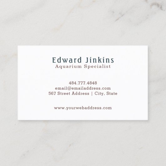 Nautical Zee Monsters Custom Visitekaartje (Achterkant)