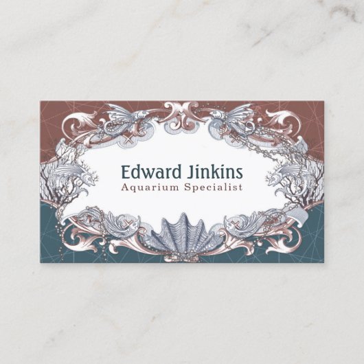  Nautical Zee Monsters Custom Visitekaartje (Voorkant)