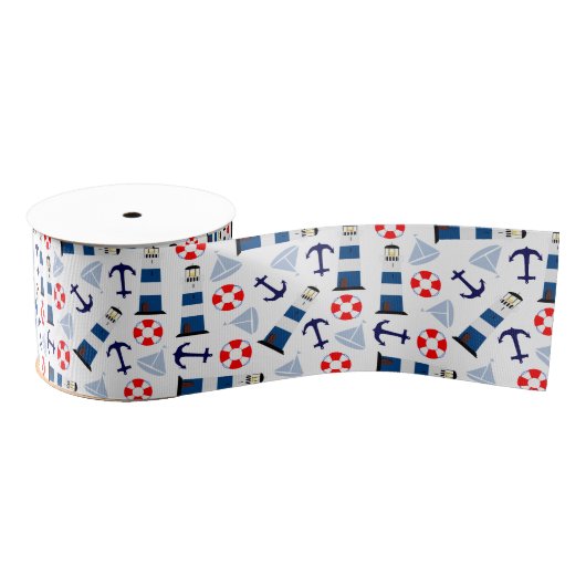 Nautical Zee Objects Grosgrain Lint (Spoel)