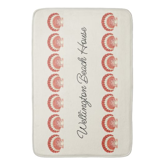 Nautical  Zee Shell Family Beach Boat Badmat (Voorkant Verticaal)