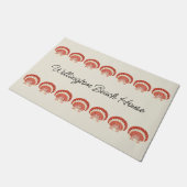 Nautical  Zee Shell Family Beach Boat Deurmat (Schuin)