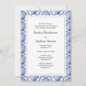 Nautical Zee Shell Wedding Invitation Kaart (Voorkant)