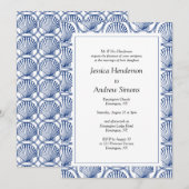 Nautical Zee Shell Wedding Invitation Kaart (Voorkant / Achterkant)