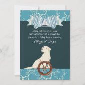 Nautical Zeilboot Labrador Hond Baby Shower Kaart (Voorkant)