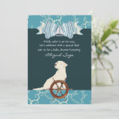 Nautical Zeilboot Labrador Hond Baby Shower Kaart (Staand voorkant)