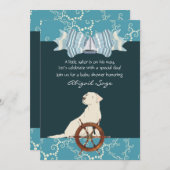 Nautical Zeilboot Labrador Hond Baby Shower Kaart (Voorkant / Achterkant)