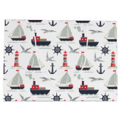 Nautical Zeilboot Zeiler Baby Boy Shower Feest Groot Cadeauzakje (Achterkant)