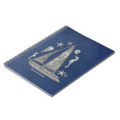 Nautical Zilver Boot & Strand Spullen Elegant Chic Notitieboek (Linkerzijde)