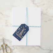 Nautical Zilveren Boot & Strand Spullen Elegant Fa Cadeaulabel (Met Touw)