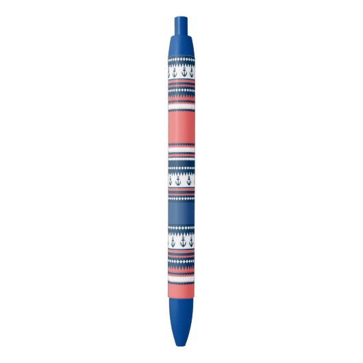 Nautical. Zwarte Inkt Pen (Voorkant Verticaal)