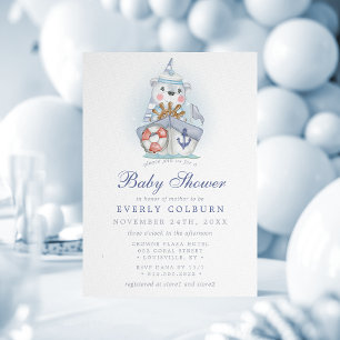 Nauticale Beer Zeilboot Baby Shower Kaart