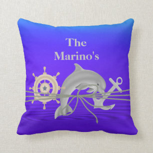 NAUTIEKE Dolfijn, Anker, Aangepast Pillow-cadeau v Kussen