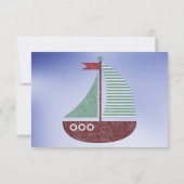 NAUTIEKE THEMA BLAUWE ACHTERGROND RSVP KAART (Achterkant)