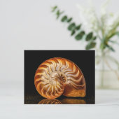 Nautiel, gouden schelp briefkaart (Staand voorkant)