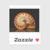 Nautiel, gouden schelp sticker (Vel)