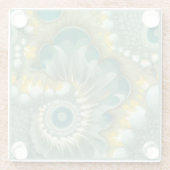 Nautilus Abstract Glazen Onderzetter (Achterkant)