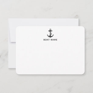 Nautilus Anker Bootnaam Kapitein Aangepast Bedankkaart