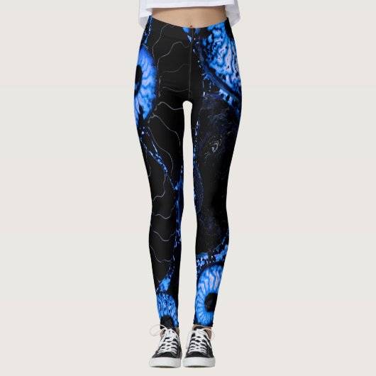 Nautilus blue shell leggings (Voorkant)
