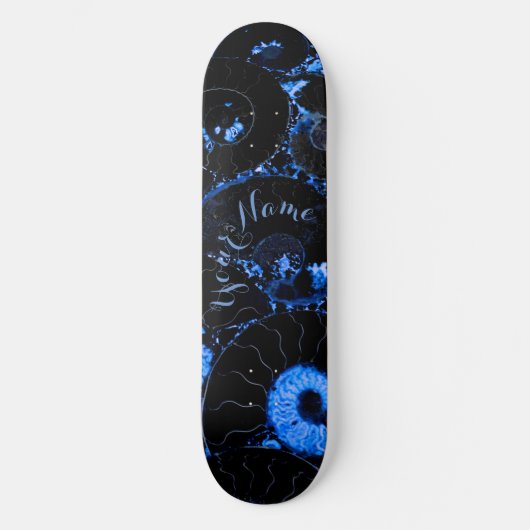Nautilus blue shell persoonlijk skateboard (Voorkant)