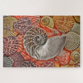 Nautilus en zeeschildpadden legpuzzel (Horizontaal)
